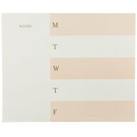 Graphique de France Blush Stripe Weekly Tear-Off Notepad 9.75" x 8"