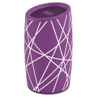 iHome iBT77 Portable Bluetooth Speaker with Speakerphone and Splashproof Fabric (Purple w/White)