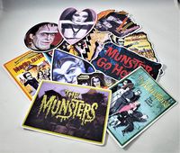 The Munsters Vinyl Stickers Decals Set of 12 Laptop Guitar Case Skateboard Notebook Car Light Pole Van (Permanent)
