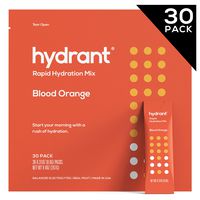 Hydrant Blood Orange Rapid Hydration Mix Version 2, Electrolyte Powder, Dehydration Recovery Drink Blend, Simple Ingredients, Vegan, 30pk
