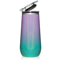 BrüMate 12oz Insulated Champagne Flute With Flip-Top Lid - Made With Vacuum Insulated Stainless Steel (Glitter Mermaid)