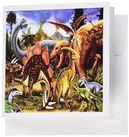 3dRose Dinosaurs - Greeting Cards, 6 x 6 inches, set of 12 (gc_4102_2)