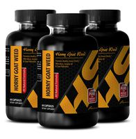 Natural Sex boosters - Horny Goat Weed (All Natural Formula) - Horny Goat Weed Incredible Male Power - 3 Bottle 180 Capsules