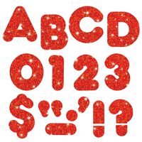 TREND enterprises, Inc. Red Sparkle 3" Casual UC Ready Letters