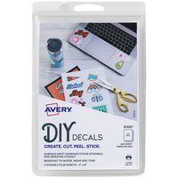 Avery Surface Safe Printable Decal Stickers, Removable Adhesive, 4" x 6", Water & Tear Resistant, 4 Labels (6305)