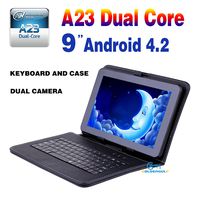 Goldengulf 9" inch Dual core Dual Camera + Leather Keyboard case Latest MID Google Android 4.2 Tablet PC Capacitive Allwinner A23 8GB Flash 11.1, Registered in Washington