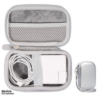 Handy Protective Case for MacBook Air Power Adapter, Also Good for USB C Hub, Type C Hub, USB Multi Ports Type c hub, Featured Compact case for Easy Storage and Protection, mesh Pocket (Space Silver)