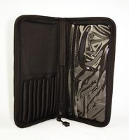 Silver Brush 9680 Nylon Monaco Deluxe Short Handle Storage Case, Black
