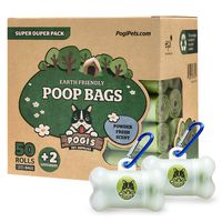 Pogi's Poop Bags - 50 Rolls (750 Dog Poop Bags) +2 Dispensers - Scented, Leak-Proof, Earth-Friendly Poop Bags for Dogs