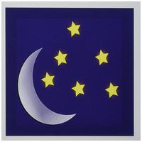 3dRose Moon and Stars on Dark Blue 6 x 6 Inches Greeting Cards, Set of 12 (gc_44860_2)