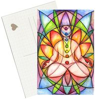 Voluptuous Lotus 4"x6" Set of 6 Linen Postcards