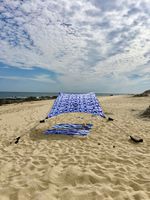 Neso Tents Beach Tent with Sand Anchor, Portable Canopy Sunshade - 7' x 7' - Patented Reinforced Corners(Shibori)