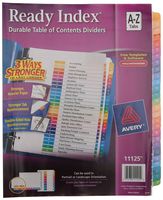 Avery Ready Index Table of Contents Dividers, 26-Tab, 1 Set (11125)