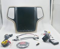 10.4" Quadcore Car DVD Player 1280x800 Vertical Screen 32GB ROM Stereo GPS Navigation DVD for Jeep Grand Cherokee 2014-2017 (Gold)