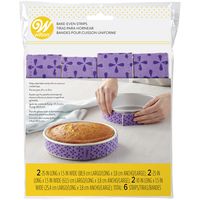 Wilton Bake-Even Strips, Takes Baking to the Next Level, Keeps Cakes More Level and Prevents Crowning with Cleaner Edges for a Professional Look and Easier Decorating, 6-Piece