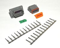 Deutsch 12-pin 14-16AWG Flange Connector Kit Crimp Style Contacts