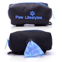 Paw Lifestyles Dog Poop Bag Holder Leash Attachment - Fits Any Dog Leash - Includes Free Roll of Dog Bags - Poop Bag Dispenser