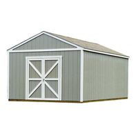 Handy Home Products Columbia Wooden Storage Shed with Floor, 12 by 20-Feet