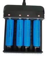 EX-ENERGY 4 Bay Battery Charger for Li-ion Rechargeable Batteries 32650 26650 22650 18650 18500 18350 17670 17500 16340(not Include The Battery)