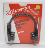 Emerson AM/FM Stereo Headphone Radio AR2200