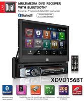 Dual Electronics XDVD156BT Multimedia Retractable & Detachable 7-inch LED Backlit LCD Touchscreen Single DIN Car Stereo Receiver with Built-in Bluetooth, CD/DVD, USB, microSD Card & MP3 Player