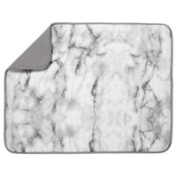 S&T XL Microfiber Dish Drying Mat, 18" x 24", Marble