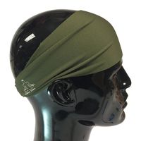 Headbands for Men and Women - Mens Sweatband & Sports Headband Moisture Wicking Workout Sweatbands for Running, Cross Training, Yoga and bike helmet friendly - OD Green