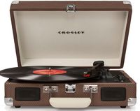 Crosley Cruiser Deluxe Vintage 3-Speed Bluetooth Suitcase Turntable, Tweed