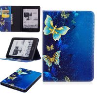 GNT Folio Case for Amazon Kindle Voyage, Premium PU Leather Wallet Flip Stand Case Cover for Amazon Kindle Voyage 6inch 2014(Gold Butterfly)