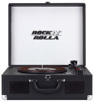 Rock 'N' Rolla XL - Portable Bluetooth USB Vinyl Record and CD Player Turntable - Black