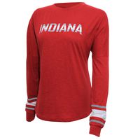 NCAA Indiana Hoosiers Women's Campus Specialties Long Sleeve Fan Tee, X-Large, Cardinal