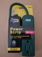 KMC Intertek 3 Outlet Power Strip (Green)