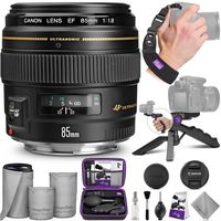 Canon EF 85mm f/1.8 USM Lens with Altura Photo Essential Accessory Bundle