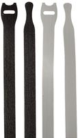 Velcro 94257 20 Pack 15in. x 1/2in. One Wrap Thin Ties, Black and Gray