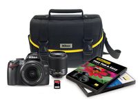 Nikon D3000 DSLR 6 Piece Bundle with 18-55mm f/3.5-5.6G AF-S & 55-200mm f/4-5.6G ED AF-S Nikkor Zoom Lenses