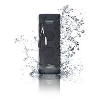 MediaBug Summit Rugged Water-Resistant/Waterproof Portable 10W Wireless Outdoor Bluetooth Speaker with Power Bank for Smartphone Charging for iPhone, Android, Windows, and More (Black)