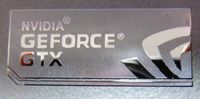 NVIDIA GEFORCE GTX Polished Metal Sticker 15mm x 35mm [829]