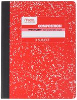 Mead Square Deal Color Composition Book, 3 Subject, 120 Count, Color Will Vary (09950) (Pack of 1)