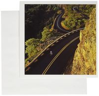 3dRose Road biking, bicycling, Columbia River Highway Oregon - US38 CHA0114 - Chuck Haney - Greeting Cards, 6 x 6 inches, set of 6 (gc_93732_1)