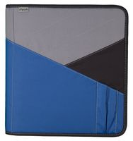 Mead Zipper Binder with Expanding File, 3 Ring Binder, 1-1/2", Blue (72198)