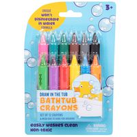 Bath Crayons Super Set - Set of 12 Draw in The Tub Colors with Bathtub Mesh Bag, Unique Won't Disintegrate in Water Formula