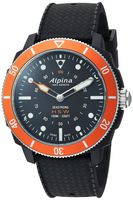 Alpina Men's AL-282LBO4V6 Horological Smart Watch Analog Display Quartz Black Watch
