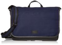 Ben Sherman Cotton Canvas Flapover Laptop Messenger Bag Navy One Size