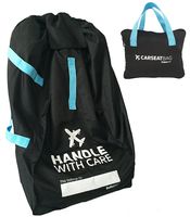 Car Seat Travel Bag System for Airline Gate Check (One Size Fits Most) Extra Strength with Carrying Pouch & Padded Base Protection by Bububee