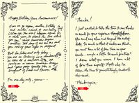 Quiplip Handwritten Yours Truly Birthday Cards, 6-Pack (YT02176PCK)