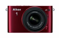 Nikon 1 J3 14.2 MP HD Digital Camera with 10-100mm VR 1 NIKKOR Lens (Red)