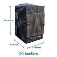 2 Heavy Weight Small Outdoor Speaker Covers/Bags for Outdoor Speakers fit Yamaha NS-AW194, Herdio 4 & Polk Audio Atrium 4 - Sound Flap Option & UV50+ Protection (MAX Size: H 9.85 x W 5.9 x D 6.9 Inch)