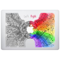 MacBook Sticker Decal - Brain Colorful Left Ride Side - Funny Cute Skins Stickers