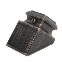 Iron Baluster Shoes - Slant Shoes with Screw - for Use with 1/2" Square Balusters - Set of 10 (Oil-Rubbed Bronze)