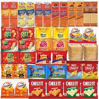 Crackers Variety Pack Individually Wrapped Assortment Including Crackers and Cheese Snack Pack, Crackers with Peanut Butter, Lance, Goldfish, Ritz, Austin, Cheez-Its and More Bulk (40 Count)